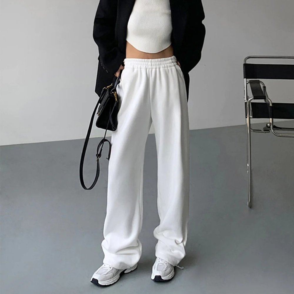 Commense White Straight-Leg Pants - Picture 2 of 14
